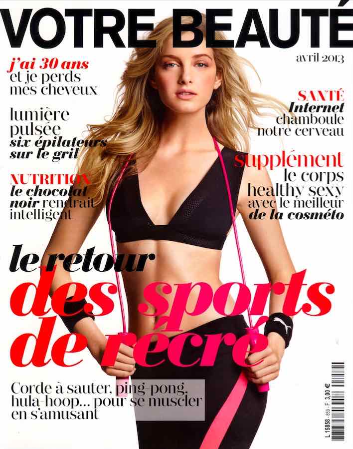 © Cortesía Francina Models. Anna Castro en la portada de la revista francesa "Votre Beauté".